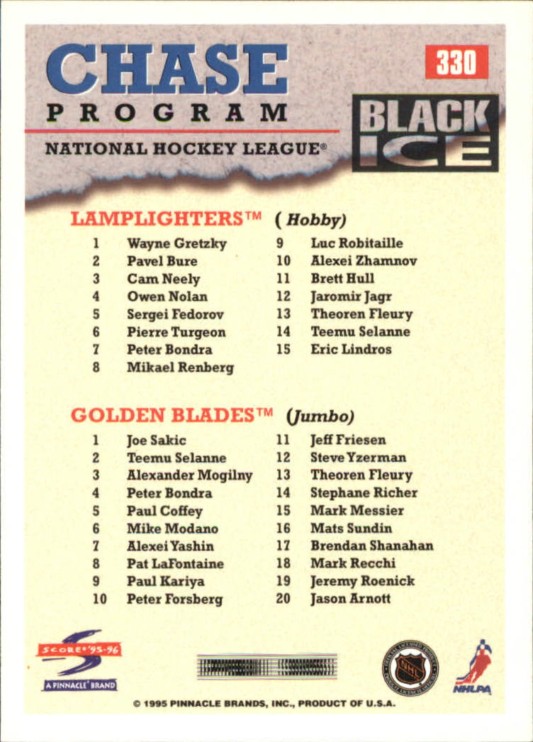 B4531- 1995-96 Score Black Ice Hockey Cards 201-330 -You Pick- 15+ FREE US SHIP - Picture 228 of 228