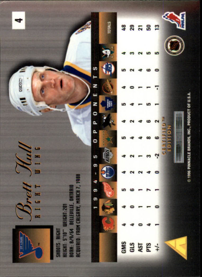 1995-96 Select Certified #4 Brett Hull back image