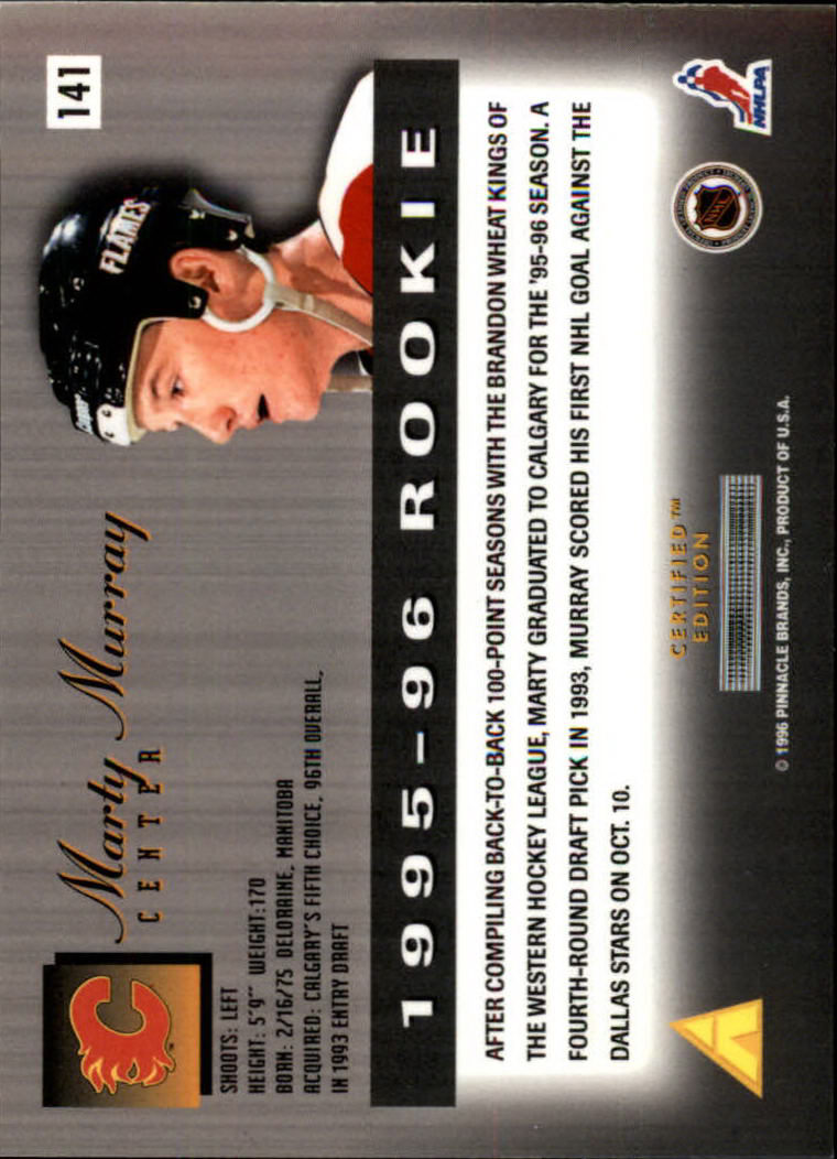 1995-96 Select Certified #141 Marty Murray back image