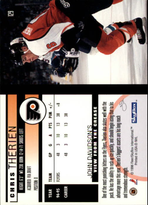 1995-96 SkyBox Impact #129 Chris Therien back image