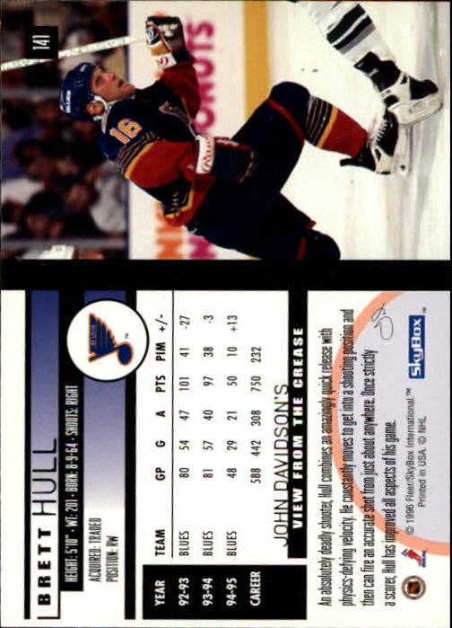 1995-96 SkyBox Impact #141 Brett Hull