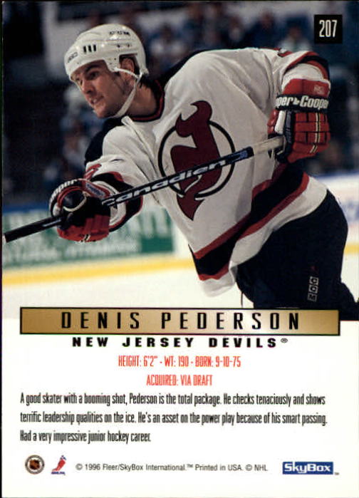 1995-96 SkyBox Impact #207 Denis Pederson back image