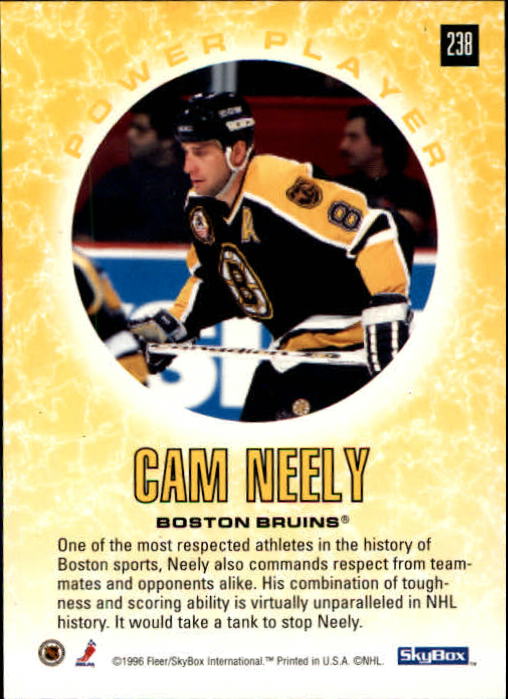 1995-96 SkyBox Impact #238 Cam Neely PP back image