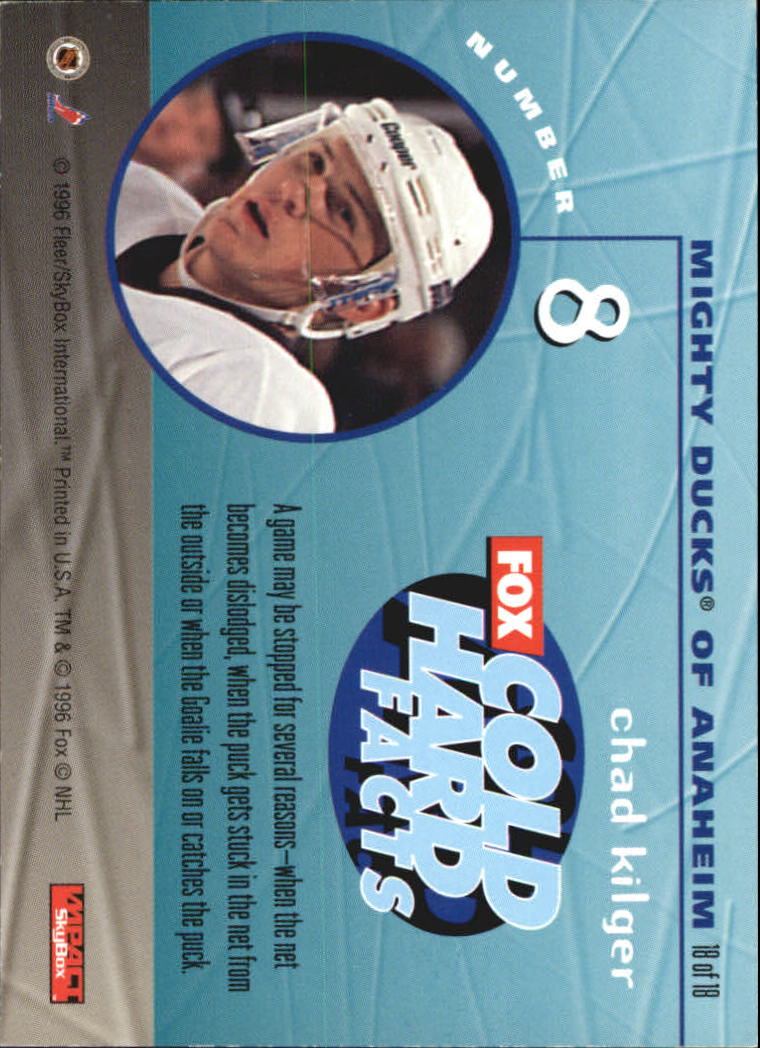 1995-96 SkyBox Impact NHL On Fox #18 Chad Kilger back image