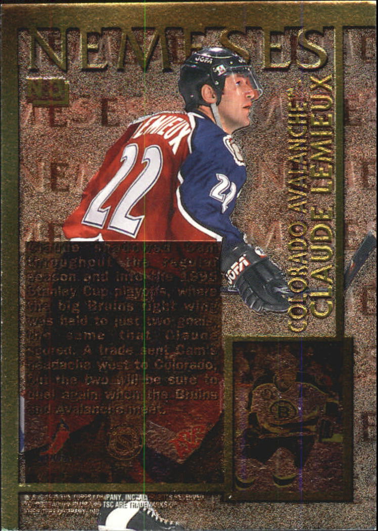 1995-96 Stadium Club Nemeses #N3 Claude Lemieux/Cam Neely
