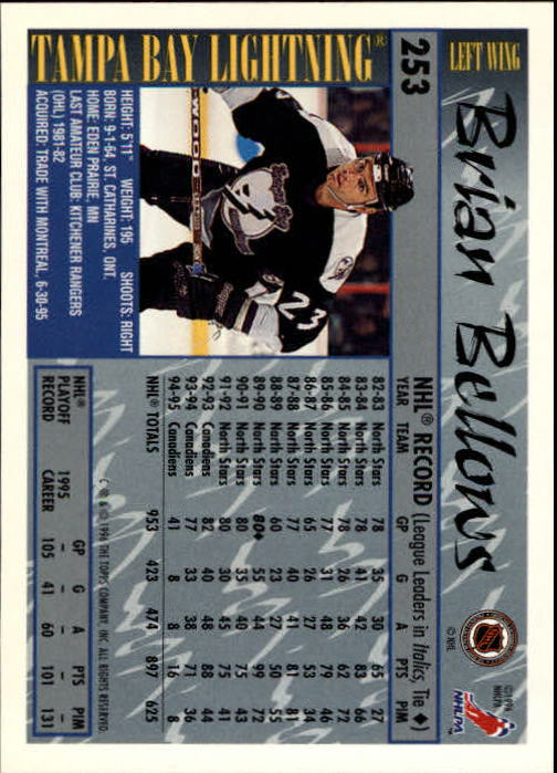 A5585- 1995-96 Topps Hockey Cards 251-385 +Inserts -You Pick- 15+ FREE US SHIP - Picture 7 of 255