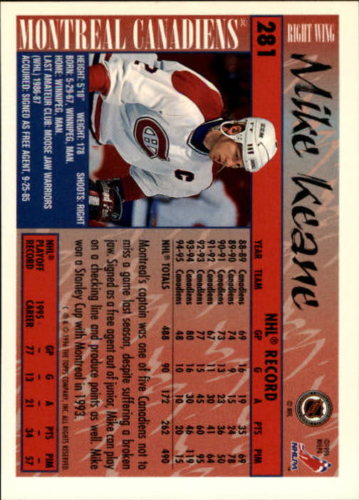 A5585- 1995-96 Topps Hockey Cards 251-385 +Inserts -You Pick- 15+ FREE US SHIP - Picture 57 of 255