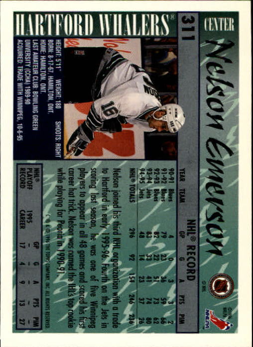 A5585- 1995-96 Topps Hockey Cards 251-385 +Inserts -You Pick- 15+ FREE US SHIP - Picture 111 of 255