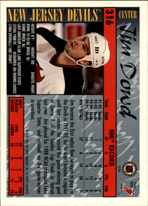 A5585- 1995-96 Topps Hockey Cards 251-385 +Inserts -You Pick- 15+ FREE US SHIP - Picture 121 of 255