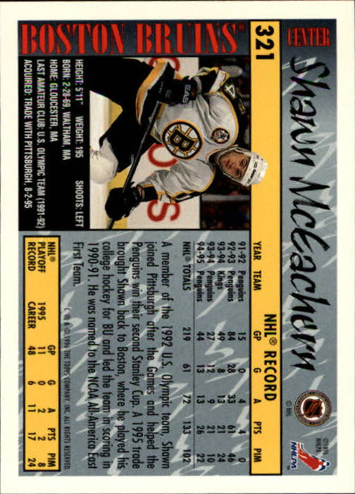 A5585- 1995-96 Topps Hockey Cards 251-385 +Inserts -You Pick- 15+ FREE US SHIP - Picture 131 of 255