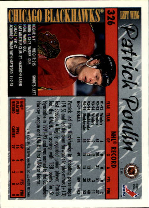 A5585- 1995-96 Topps Hockey Cards 251-385 +Inserts -You Pick- 15+ FREE US SHIP - Picture 139 of 255
