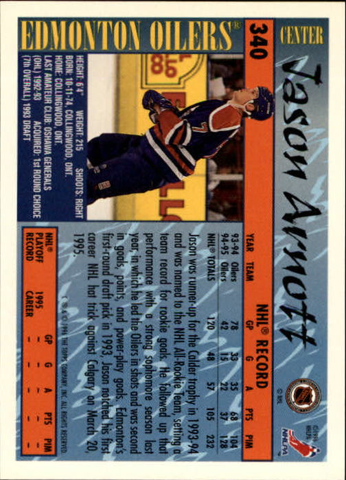 A5585- 1995-96 Topps Hockey Cards 251-385 +Inserts -You Pick- 15+ FREE US SHIP - Picture 165 of 255