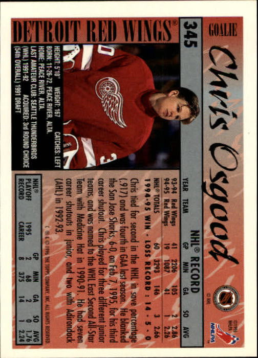 A5585- 1995-96 Topps Hockey Cards 251-385 +Inserts -You Pick- 15+ FREE US SHIP - Picture 175 of 255