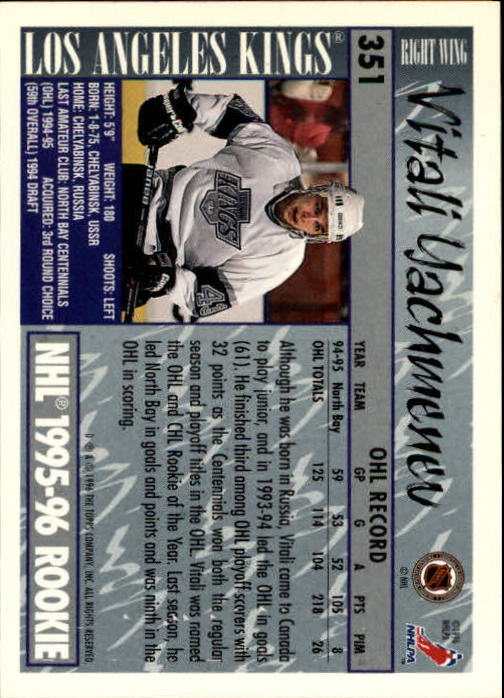 A5585- 1995-96 Topps Hockey Cards 251-385 +Inserts -You Pick- 15+ FREE US SHIP - Picture 187 of 255