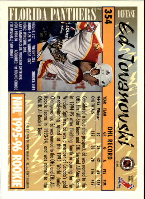 Sports Card Back