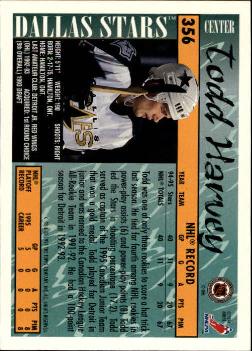 A5585- 1995-96 Topps Hockey Cards 251-385 +Inserts -You Pick- 15+ FREE US SHIP - Picture 195 of 255