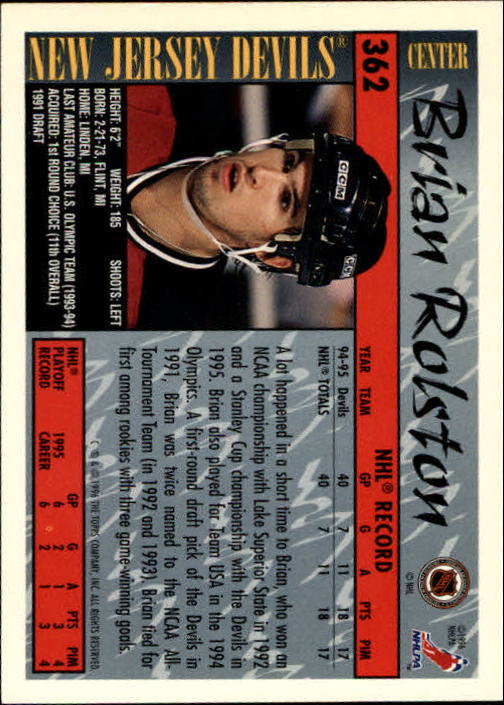 A5585- 1995-96 Topps Hockey Cards 251-385 +Inserts -You Pick- 15+ FREE US SHIP - Picture 203 of 255