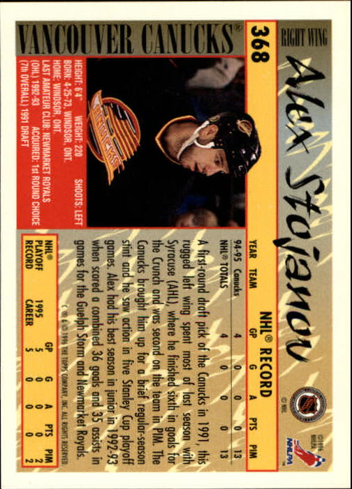A5585- 1995-96 Topps Hockey Cards 251-385 +Inserts -You Pick- 15+ FREE US SHIP - Picture 215 of 255