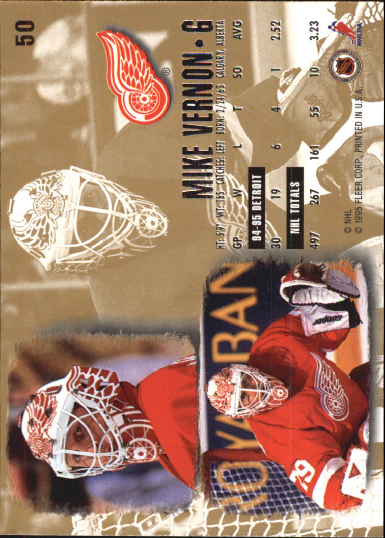 1995-96 Ultra #50 Mike Vernon back image