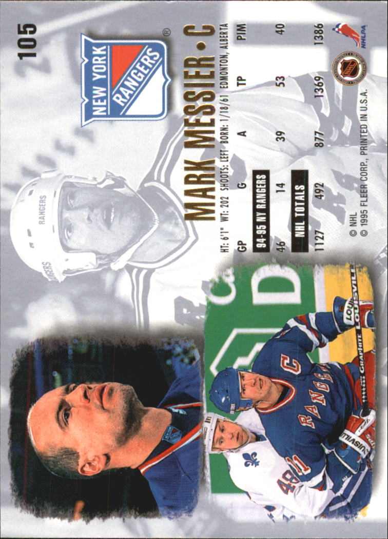 1995-96 Ultra #105 Mark Messier - NM-MT - The Stadium | Beckett Marketplace