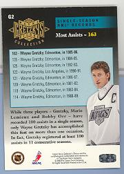 1995-96 Upper Deck Gretzky Collection #G2 Most Assists in One Season back image