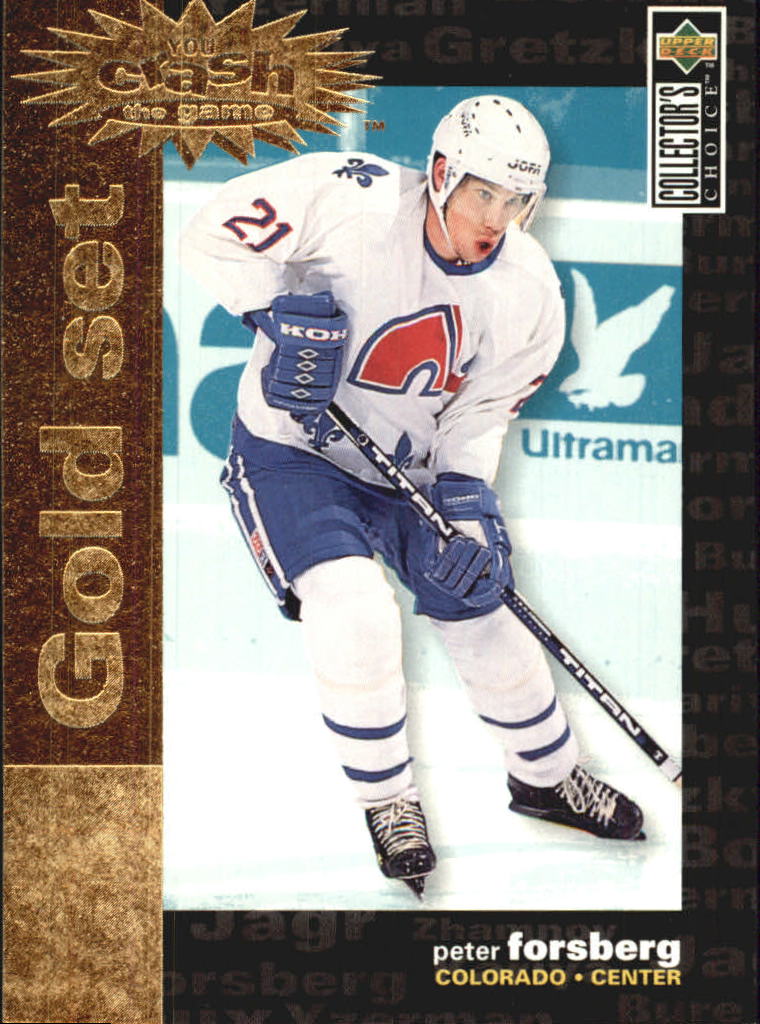 1995-96 Collector's Choice Crash the Game Gold Prize #C20 Peter Forsberg