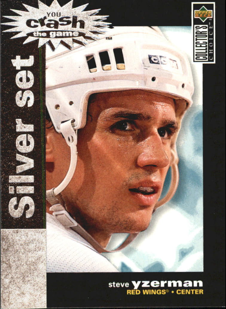 1995-96 Collector's Choice Crash the Game Silver Prize #C26 Steve Yzerman