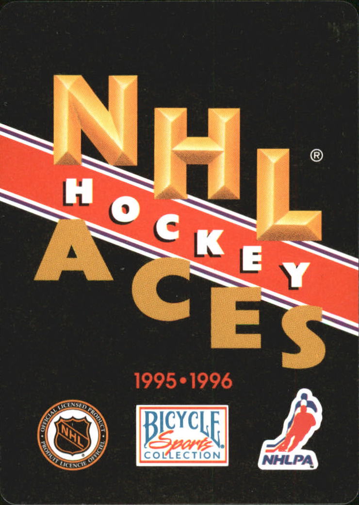 1995-96 NHL Aces Playing Cards #7H Paul Kariya back image