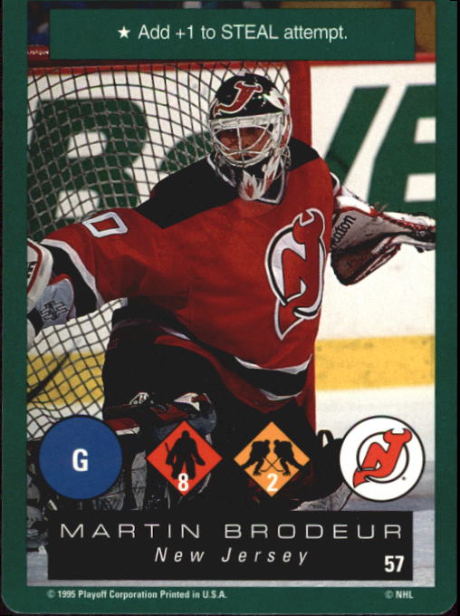 1995-96 Playoff One on One #57 Martin Brodeur back image