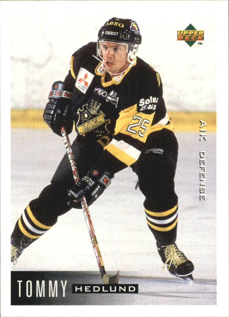 1995-96 Swedish Upper Deck #7 Tommy Hedlund