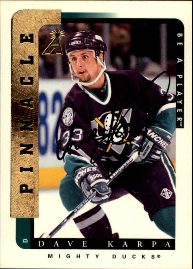 1996-97 Be A Player Autographs #41 Dave Karpa