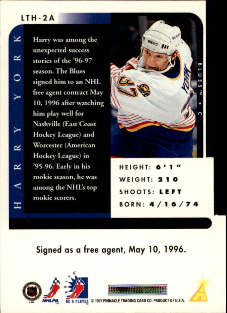 1996-97 Be A Player Link to History #2A Harry York back image