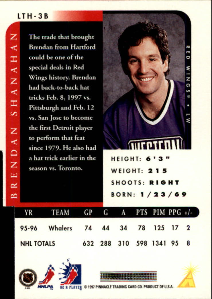 1996-97 Be A Player Link to History #3B Brendan Shanahan back image