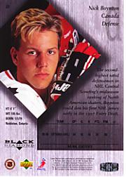 1996-97 Black Diamond #22 Nick Boynton RC back image