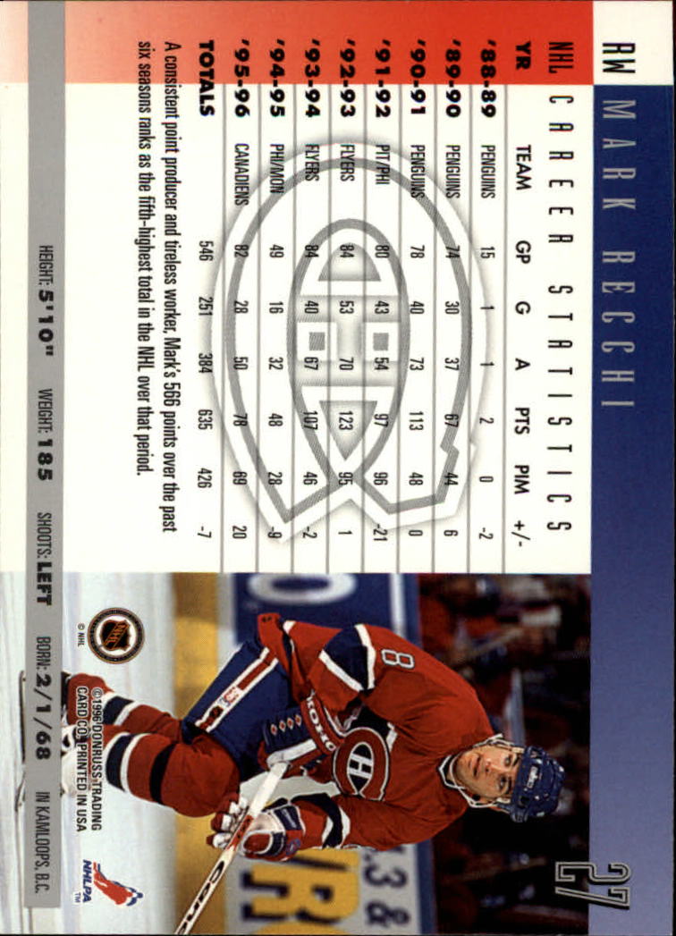 A5561- 1996-97 Donruss Hockey Cards 1-240 +Rookies -You Pick- 15+ FREE US SHIP - Picture 49 of 437