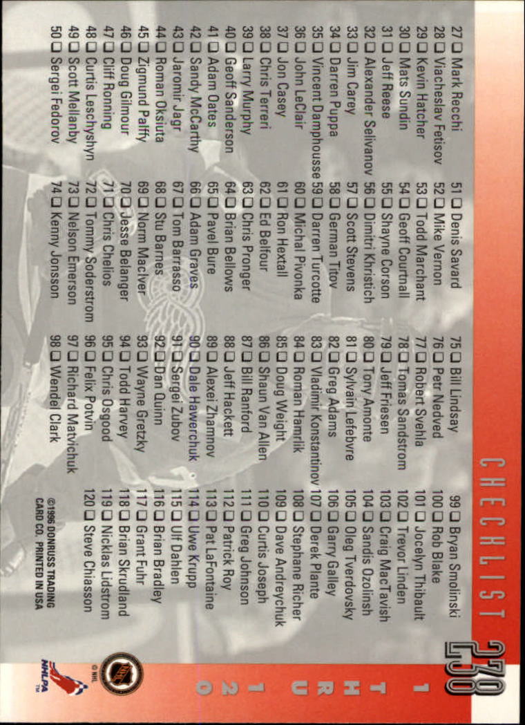 A5561- 1996-97 Donruss Hockey Cards 1-240 +Rookies -You Pick- 15+ FREE US SHIP - Picture 429 of 437