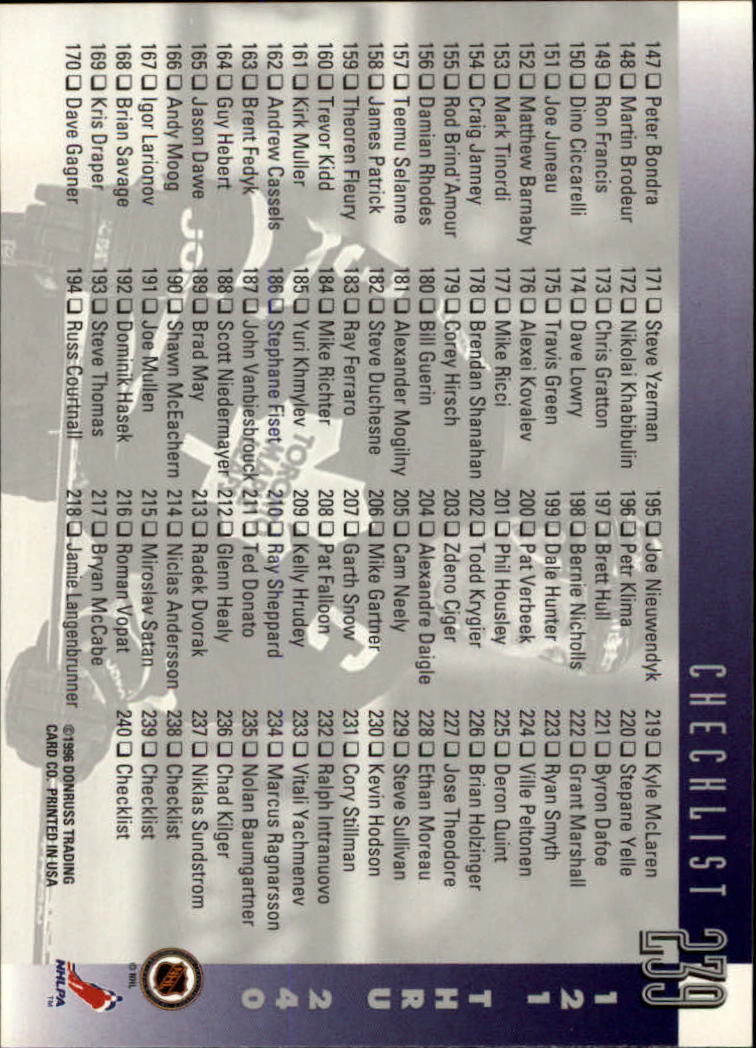 A5561- 1996-97 Donruss Hockey Cards 1-240 +Rookies -You Pick- 15+ FREE US SHIP - Picture 431 of 437