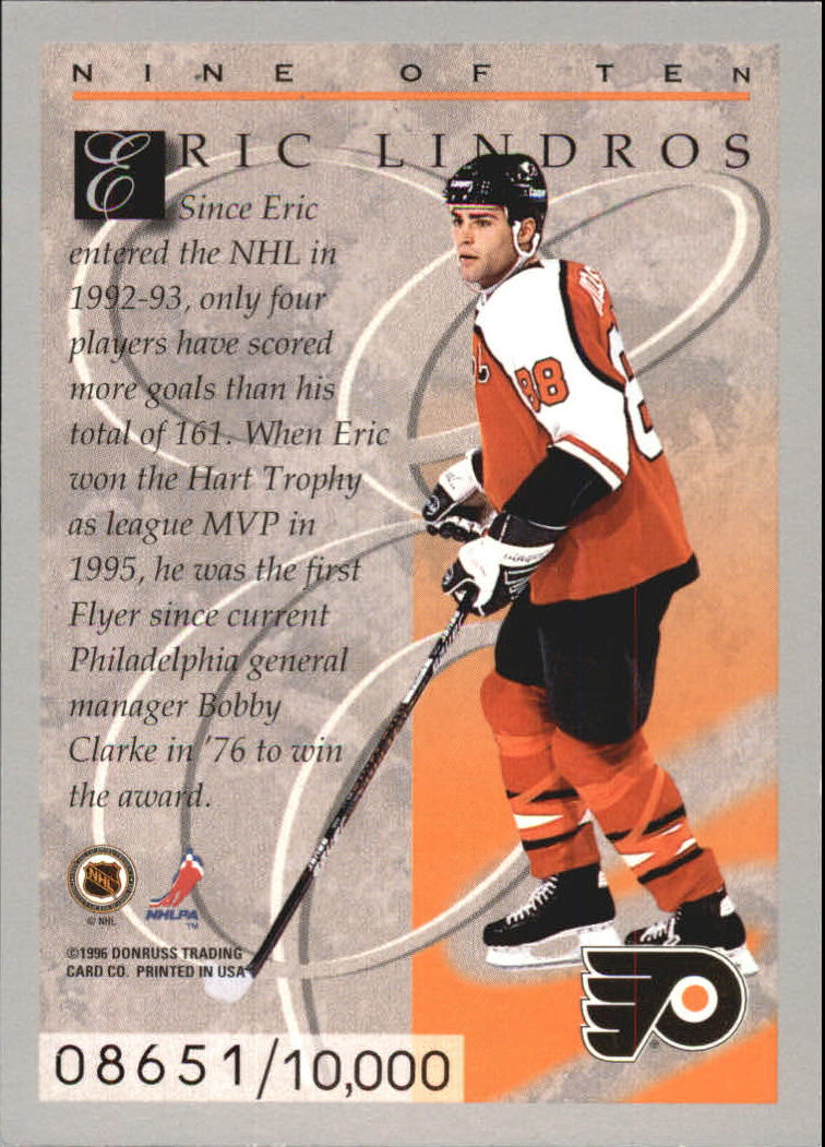 1996-97 Donruss Elite Inserts #9 Eric Lindros back image