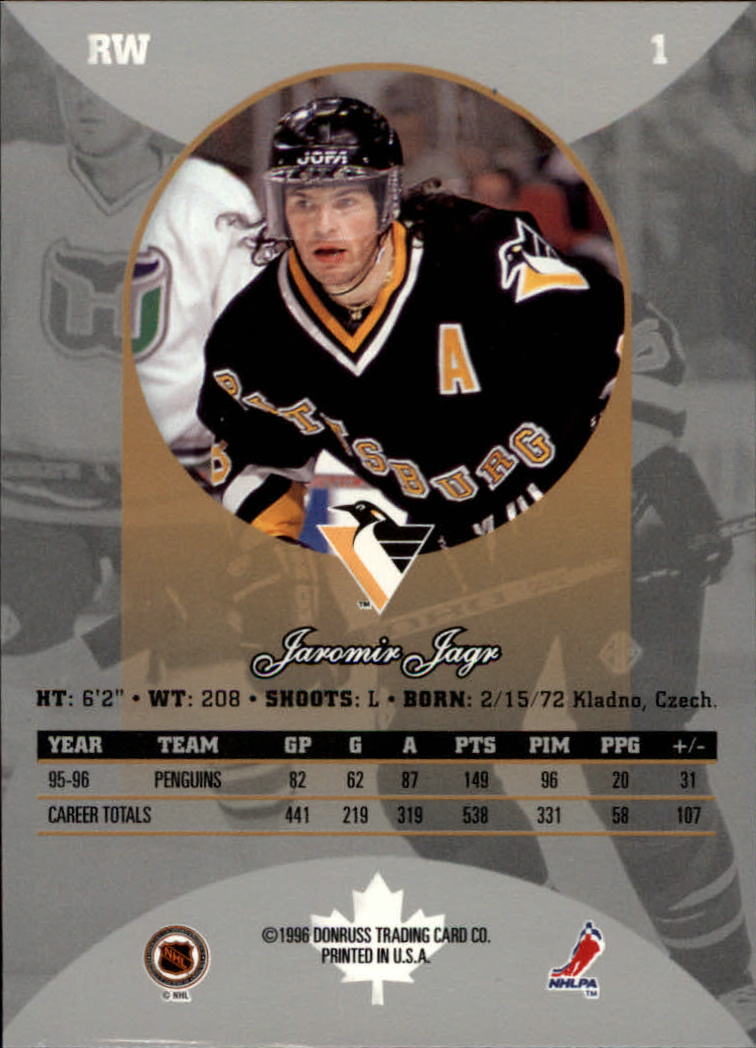 1996-97 Donruss Canadian Ice #1 Jaromir Jagr back image
