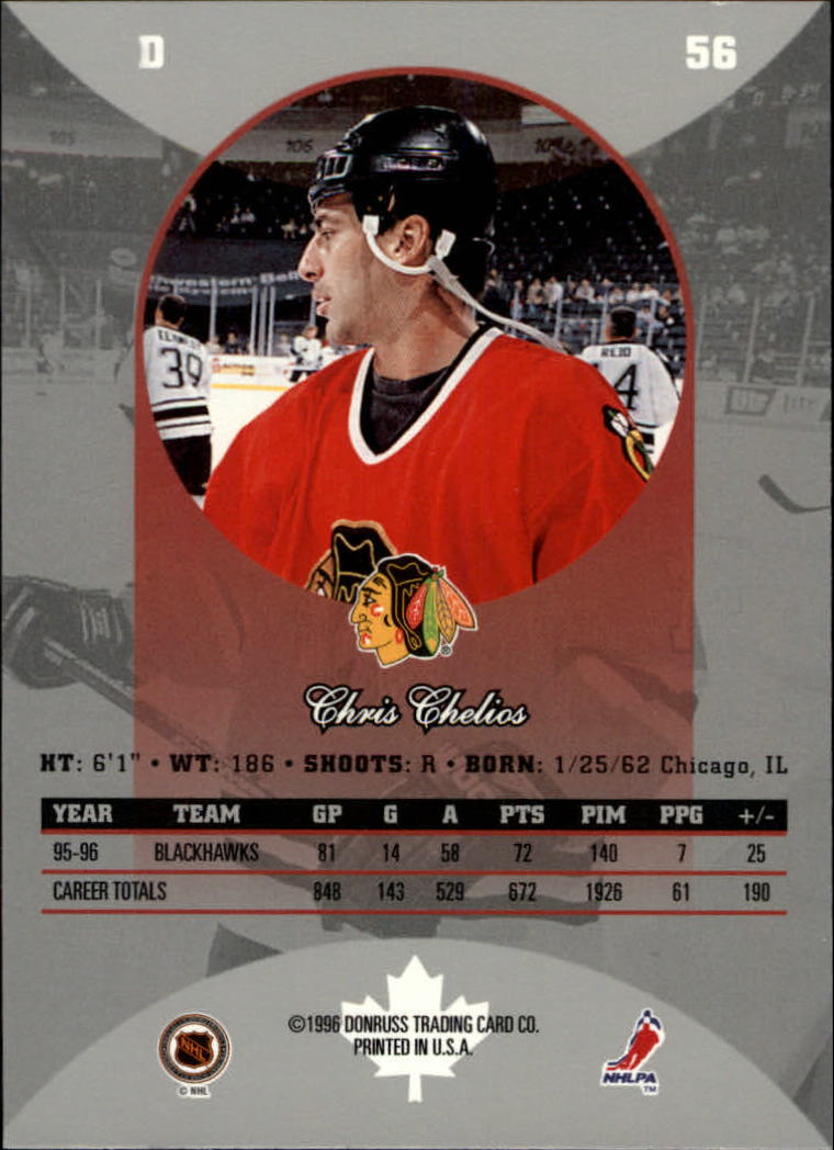 1996-97 Donruss Canadian Ice #56 Chris Chelios back image