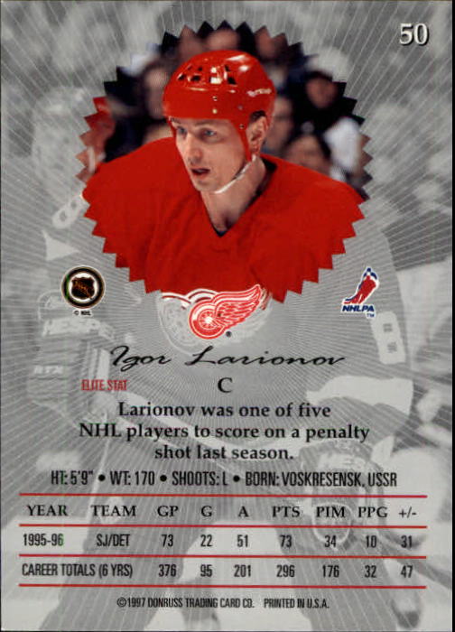 1996-97 Donruss Elite - #99 Viacheslav Fetisov