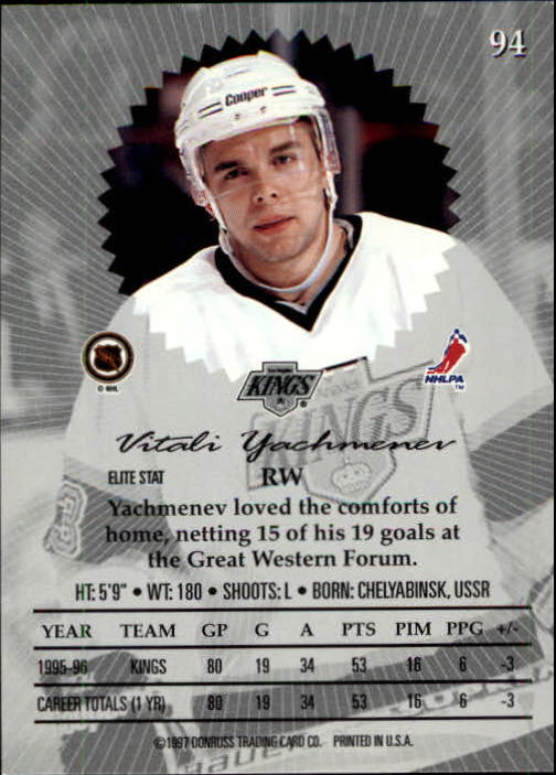 1996-97 Donruss Elite - #99 Viacheslav Fetisov