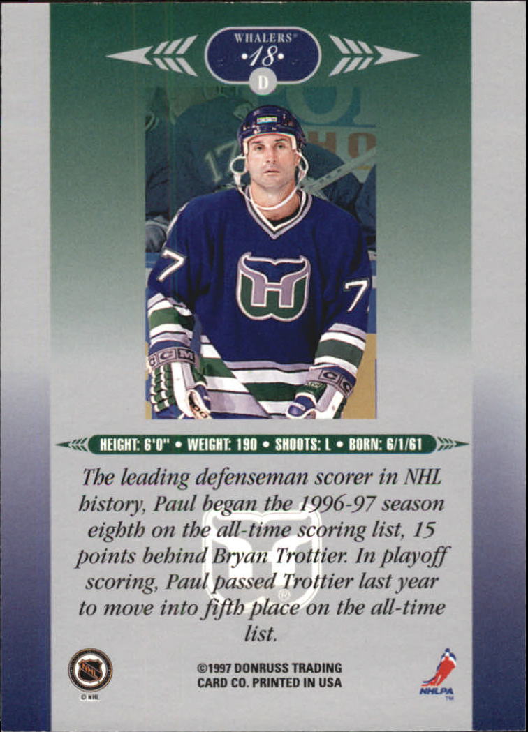 1996-97 Leaf Limited #18 Paul Coffey back image