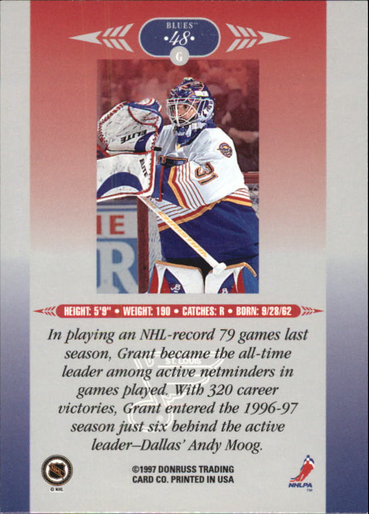 1996-97 Leaf Limited #48 Grant Fuhr back image