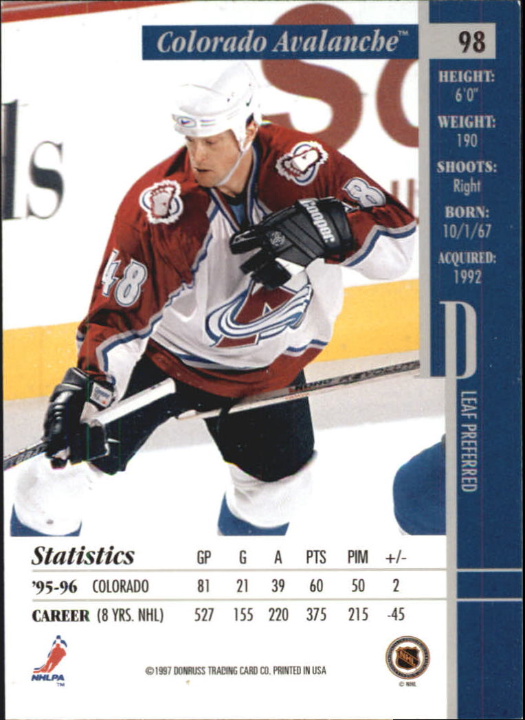 B3429- 1996-97 Blatt Bevorzugt Hk #S 1-150 + Einsätze -du Pick- 15 + Kostenlose - Bild 171 von 297