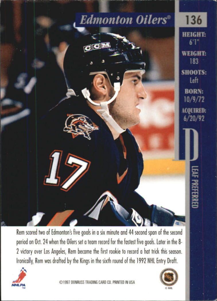 B3429- 1996-97 Blatt Bevorzugt Hk #S 1-150 + Einsätze -du Pick- 15 + Kostenlose - Bild 233 von 297