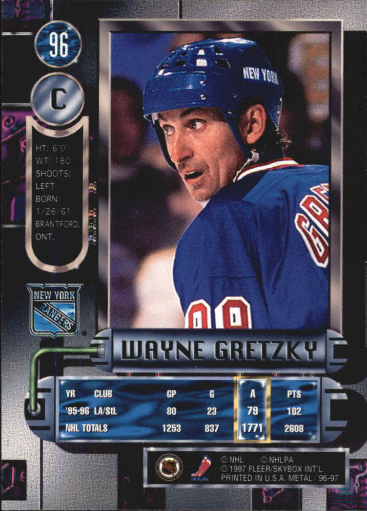 1996-97 Donruss Elite Perspective #1 Wayne Gretzky (#075/500) – PSA NM-MT 8  on Goldin Auctions