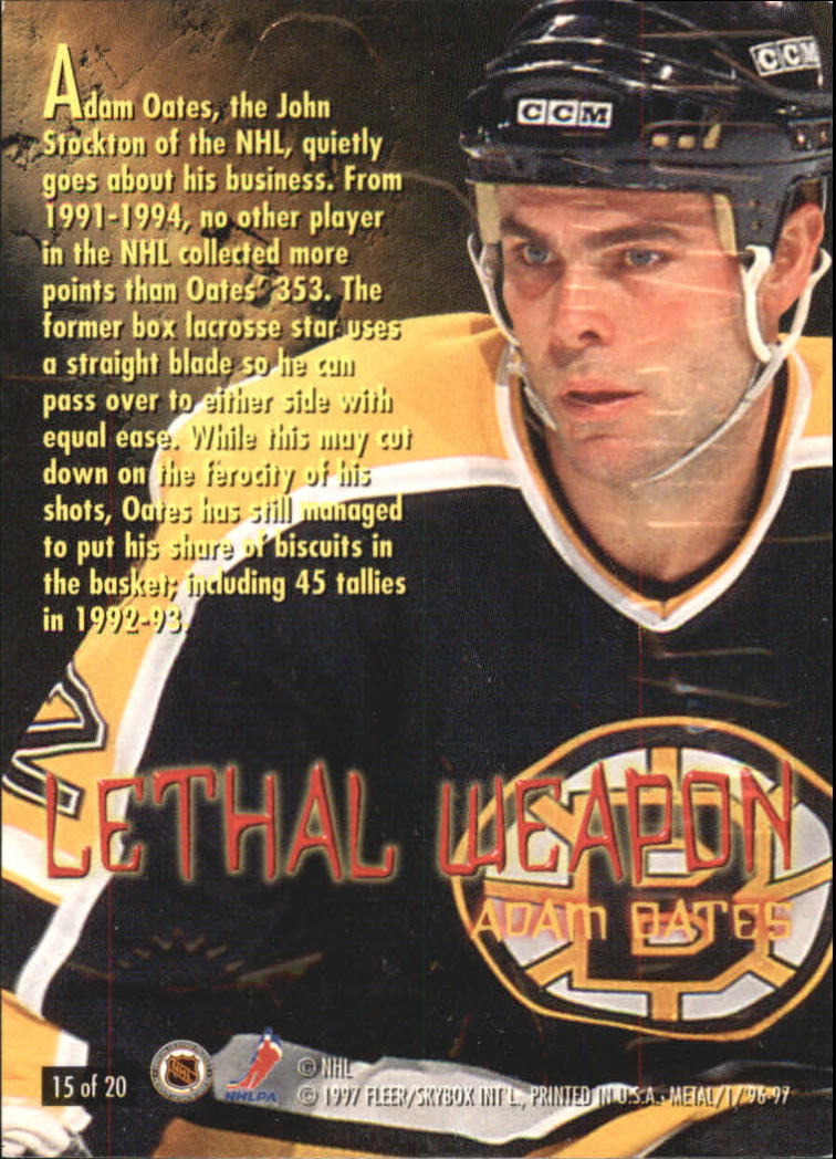 1996-97 Metal Universe Lethal Weapons #15 Adam Oates back image