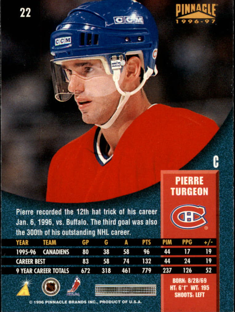 B5057- 1996-97 Pinnacle Hockey #s 1-250 +Inserts -You Pick- 15+ FREE US SHIP - Picture 35 of 453