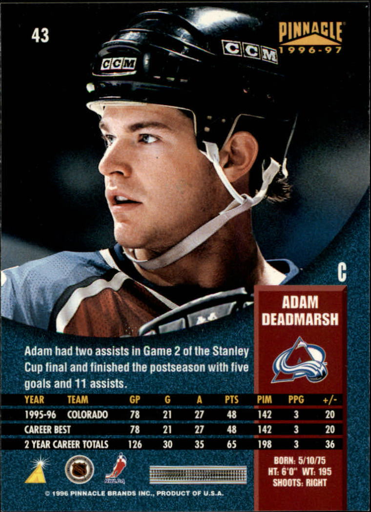 B5057- 1996-97 Pinnacle Hockey #s 1-250 +Inserts -You Pick- 15+ FREE US SHIP - Picture 69 of 453